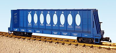 USA Trains R17412 G Conrail Centerbeam Flatcar Blue #2222