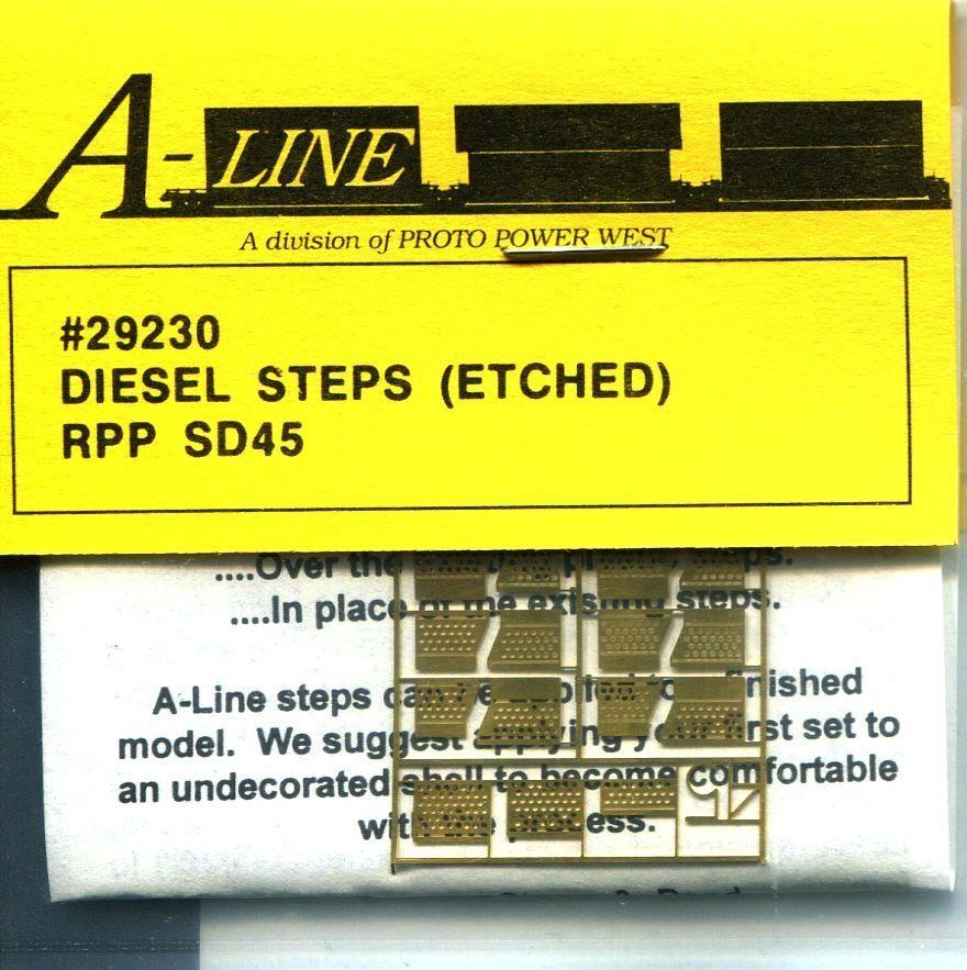 A-Line 29230 HO RPP SD45 Diesel Steps Etched