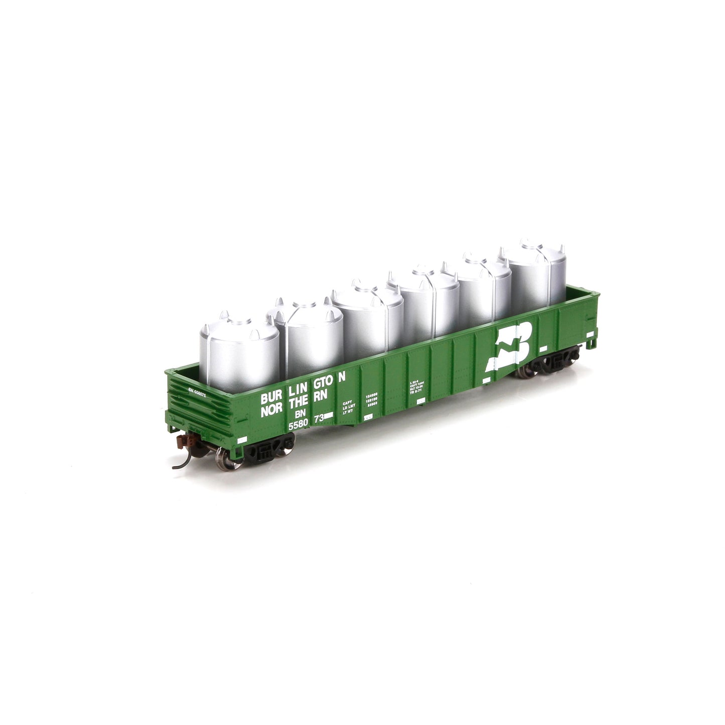 Athearn 29335 HO Burlington Northern 50' Gondola with Canisters Load #558073