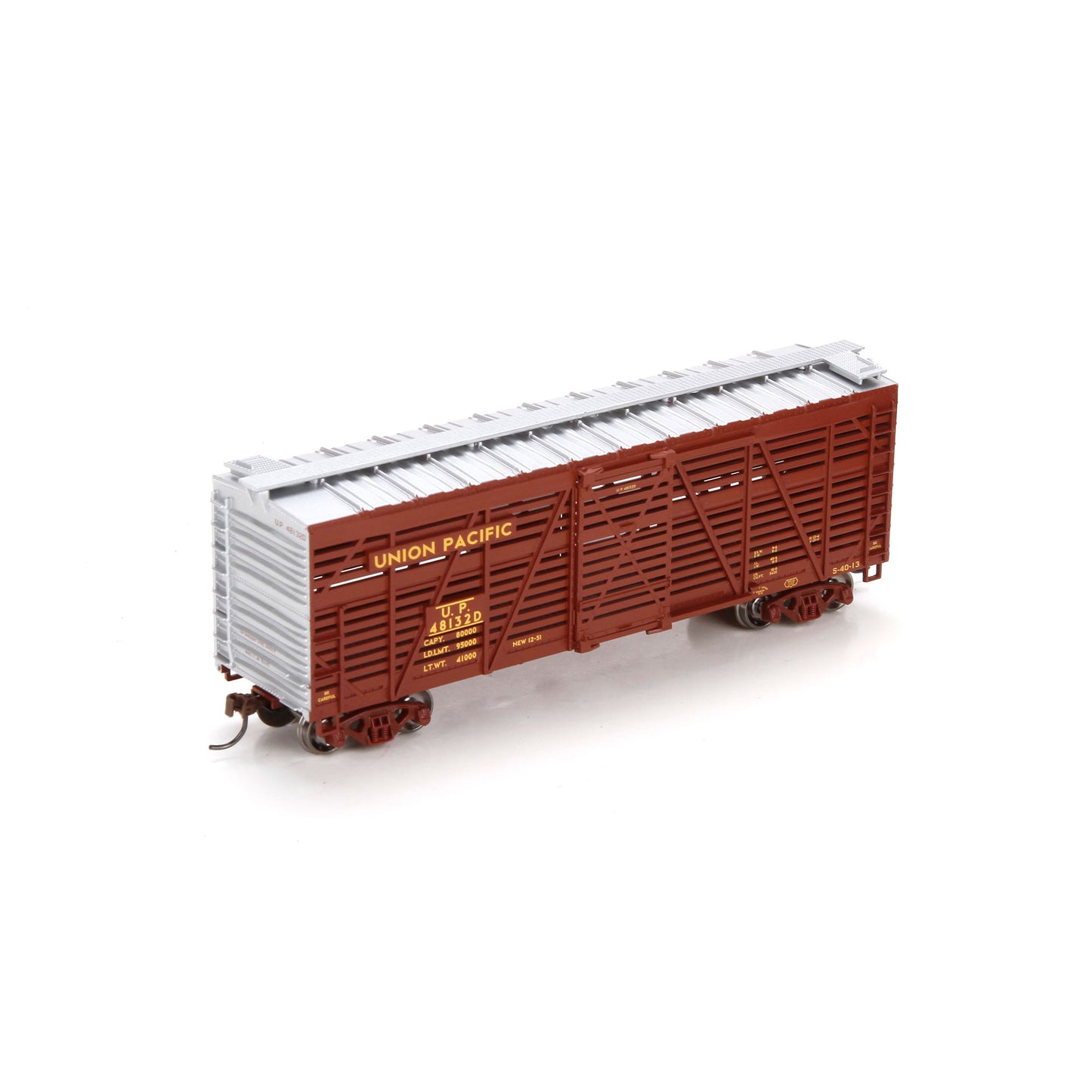 Athearn 75970 HO Union Pacific 40' Stock Car Brown #48132D