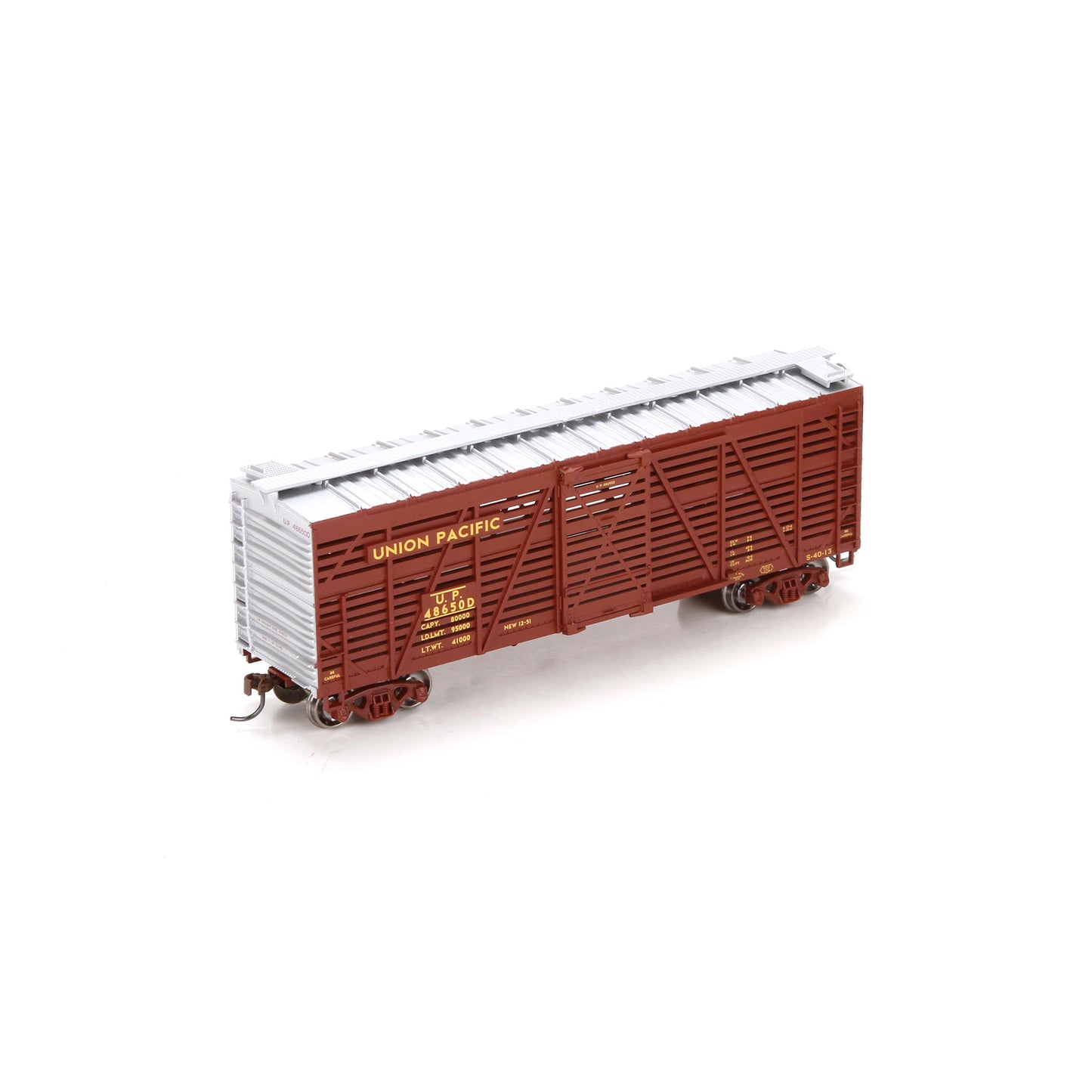 Athearn 75972 HO Union Pacific 40' Stock Car Brown #48650D