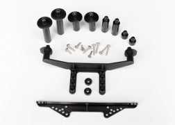 Traxxas 1914R Front & Rear Body Mount, Black: Slash