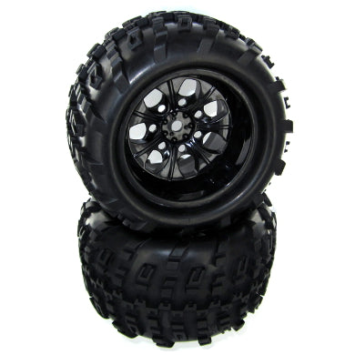 Redcat Racing 07065-10 Black Wheels Complete, 10mm