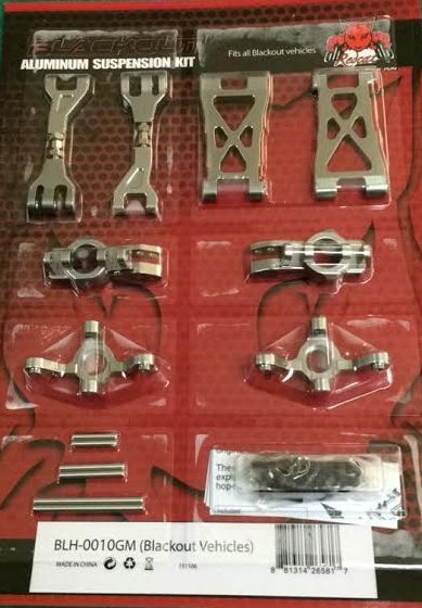Redcat Racing BLH-0010GM Aluminum Hop Up Kit: Blackout XT, XB, SC-Front or Rear