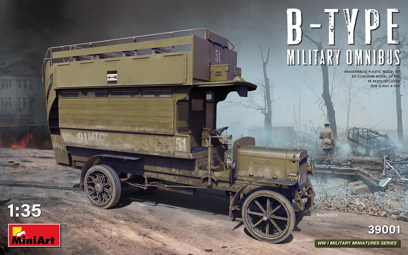 MiniArt 39001 1:35 WWI B-Type Military Omnibus Plastic Model Kit