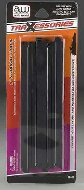 Auto World 00172 HO 9" TraXessories Straight Track (Pack of 2)