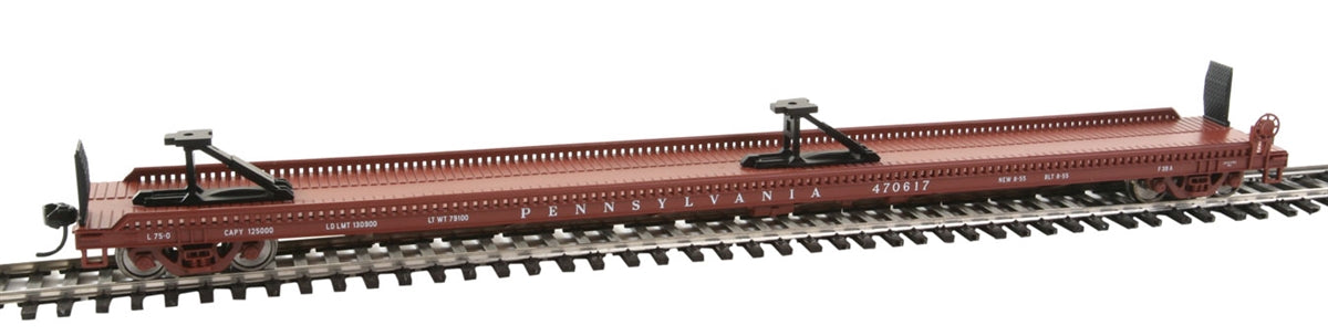 Walthers 910-5213 HO Pennsylvania Railroad 75' Piggyback Flatcar # 470617
