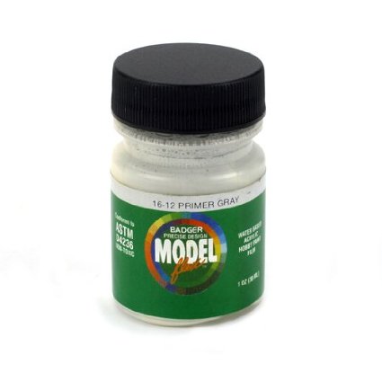 Badger 16-12 Primer Gray Modelflex Railroad Acrylic Hobby Paint - 1 oz. Bottle