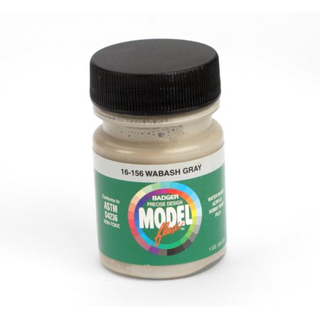 Badger 16-156 Wabash Gray Modelflex Railroad Acrylic Paint - 1 oz. Bottle