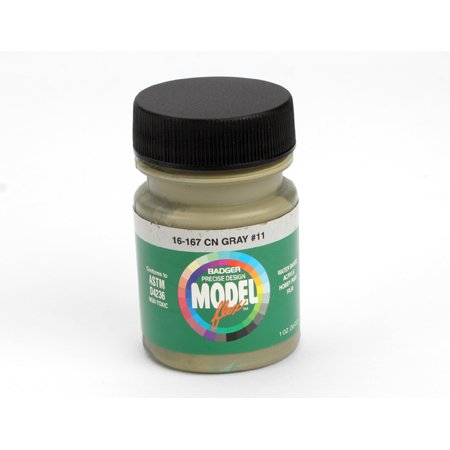 Badger 16-167 CN Gray #11 Modelflex Railroad Acrylic Paint - 1 oz. Bottle