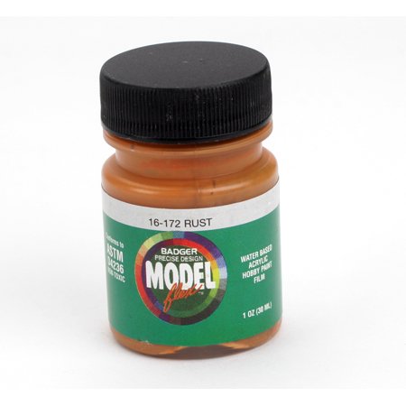 Badger 16-172 Rust Modelflex Railroad Acrylic Hobby Paint - 1 oz. Bottle