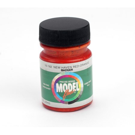 Badger 16-182 NH Red-Orange Modelflex Railroad Acrylic Paint - 1 oz. Bottle