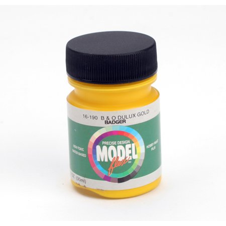 Badger 16-190 B&O Dulux Gold Modelflex Railroad Acrylic Paint - 1 oz. Bottle