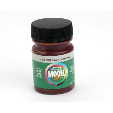 Badger 16-53 Erie Lack. Maroon Modelflex Railroad Acrylic Paint - 1 oz. Bottle