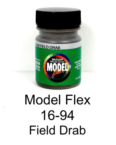 Badger 16-94 Field Drab Modelflex Military Acrylic Paint - 1 oz. Bottle