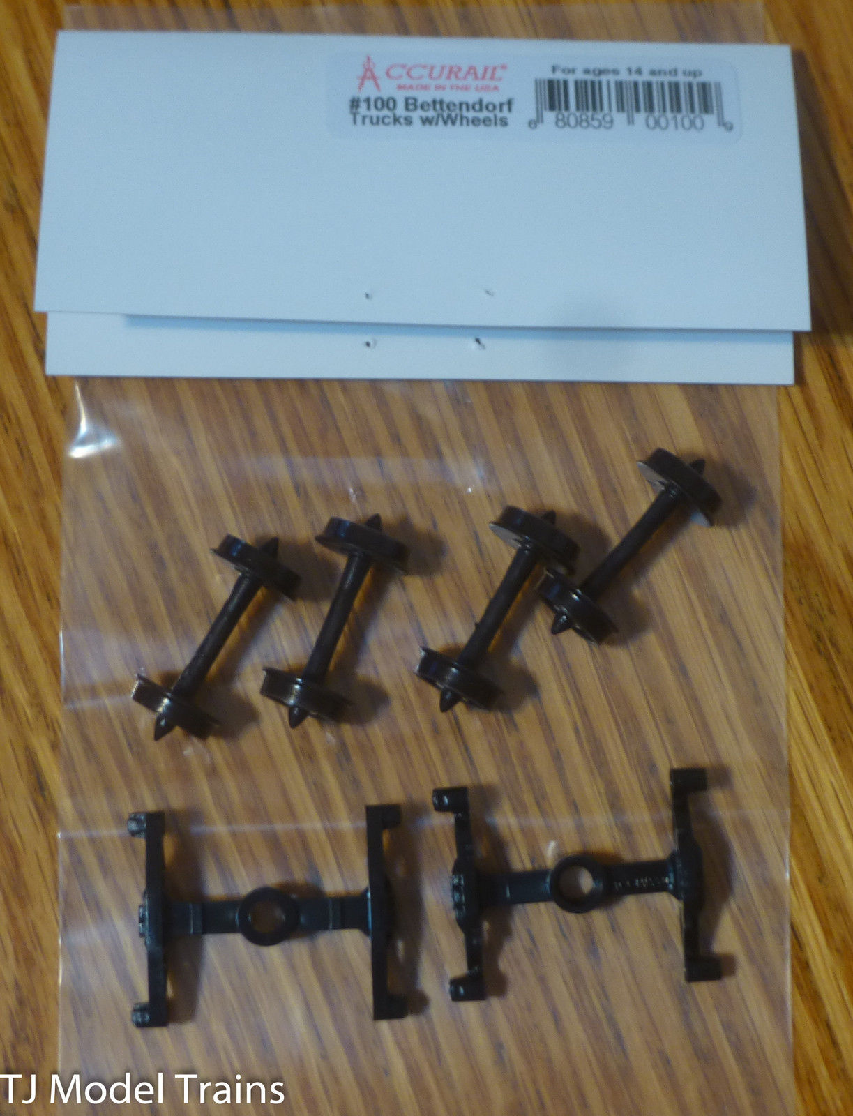 Accurail Inc 100 HO Bettendorf Trucks Frames with Wheels