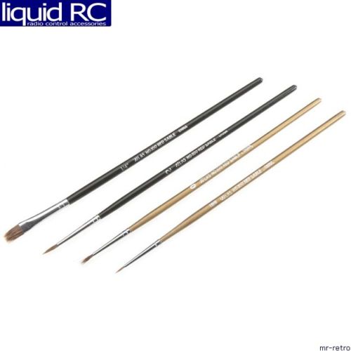 Atlas Brush 1004PS Camel/Sable Round & Flat Brushes (Set of 4)