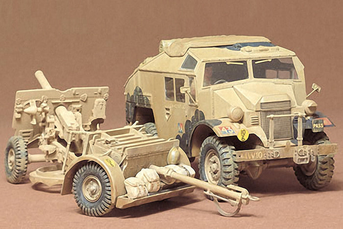 Tamiya 35044 1:35 British 25-Pdr Field Gun & Quad Gun Tractor Armored Car Kit