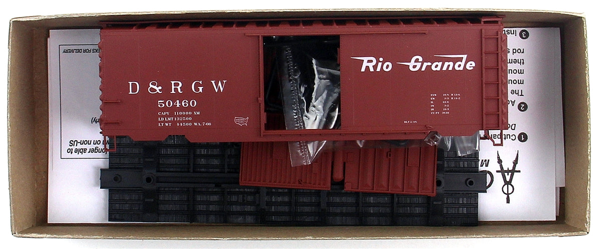 Accurail 80773 HO Denver & Rio Grande Western 40' PS-1 Steel Boxcar # 50460 Kit