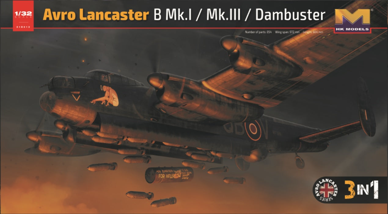 HK Models 01E012 1:32 Avro Lancaster B Mk.I/III Dambuster Military Plane Kit