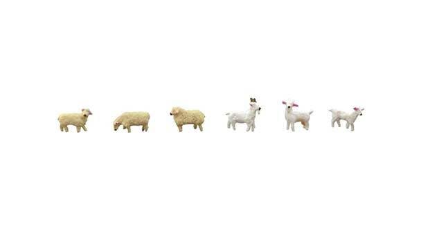TomyTec 328186 N 3 Sheep and 3 Goats Figure