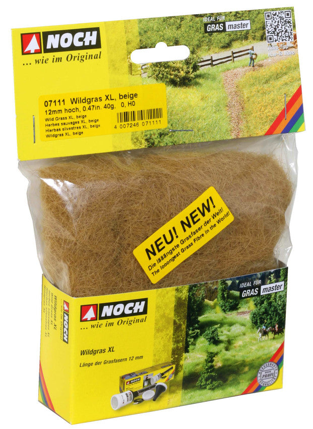 Noch 7111 Beige Static Wild Grass Extra Long Fibers 1.4oz 40g, 1/2