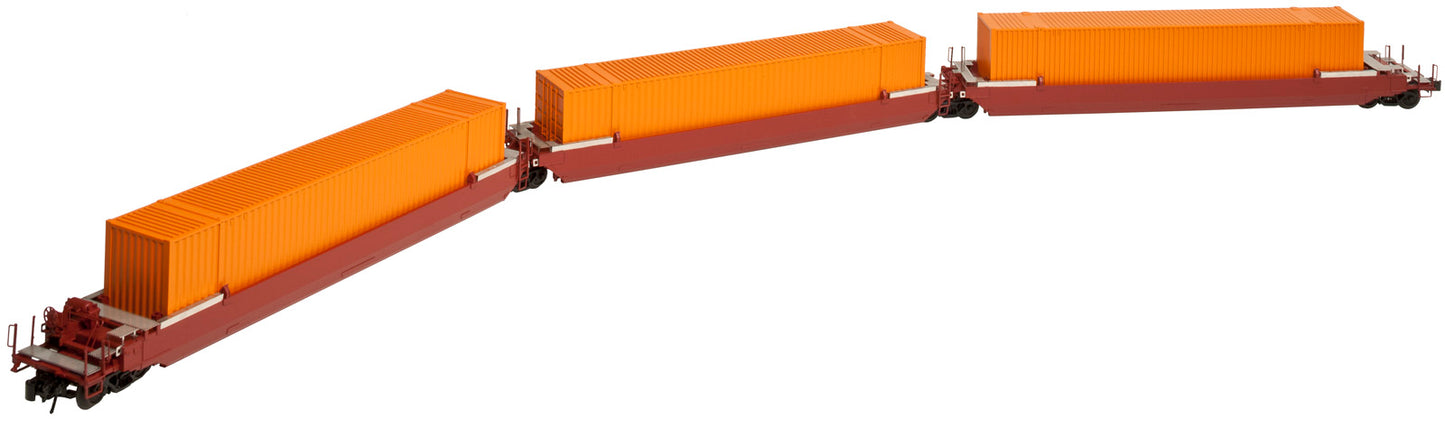 Atlas 3007400A O BNSF Gunderson Maxi-IV Well Car 3-Rail