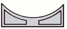 Plastruct 95663 11/32" x 1/8" x 1/4" Tubing Saddle (Pack of 5)