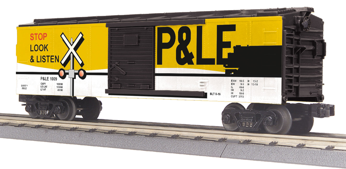 MTH 30-74856 O Gauge Pittsburgh & Lake Erie RailKing Boxcar with Blinking LEDs
