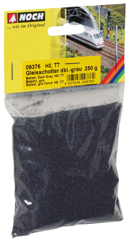 Noch 9376 HO Ballast Dark Gray (Suitable for Marklin C-Track) 250g
