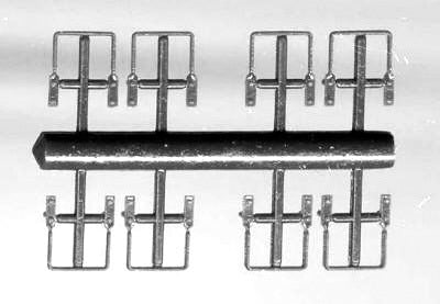Grandt Line 5130 HO Scale Black Plastic Stirrup Steps for Box, Flat, Stock Side
