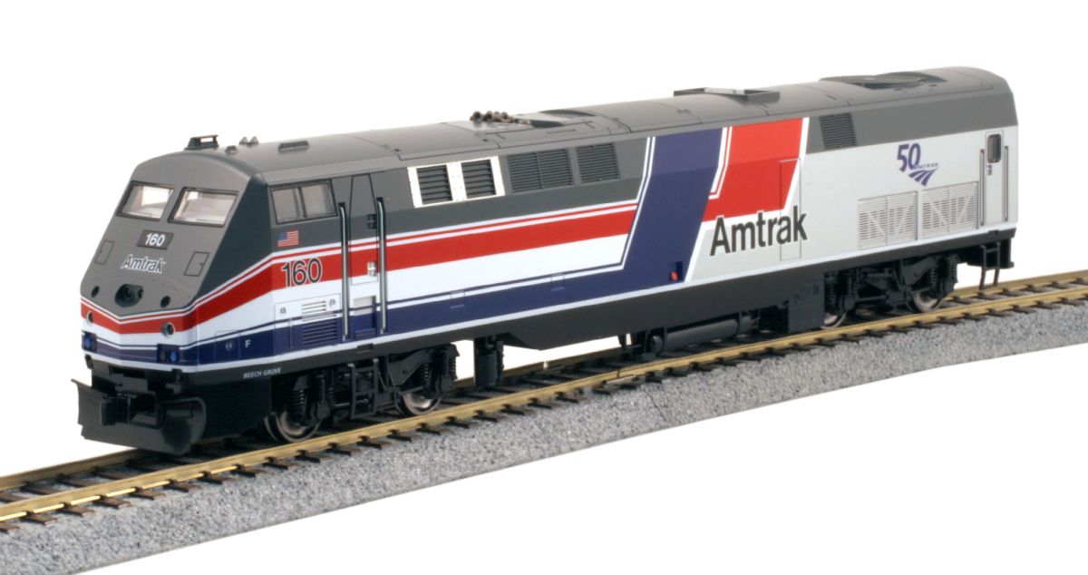 Kato 37-6116 HO Amtrak Phase III 50th Anniversary P42 Diesel Locomotive #161