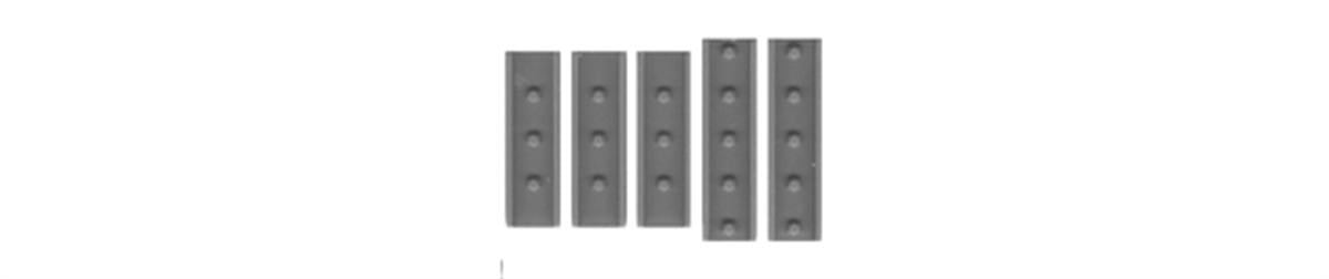 Tichy 2027 O Splice Plates 12" Steel Channel (Pack of 26)