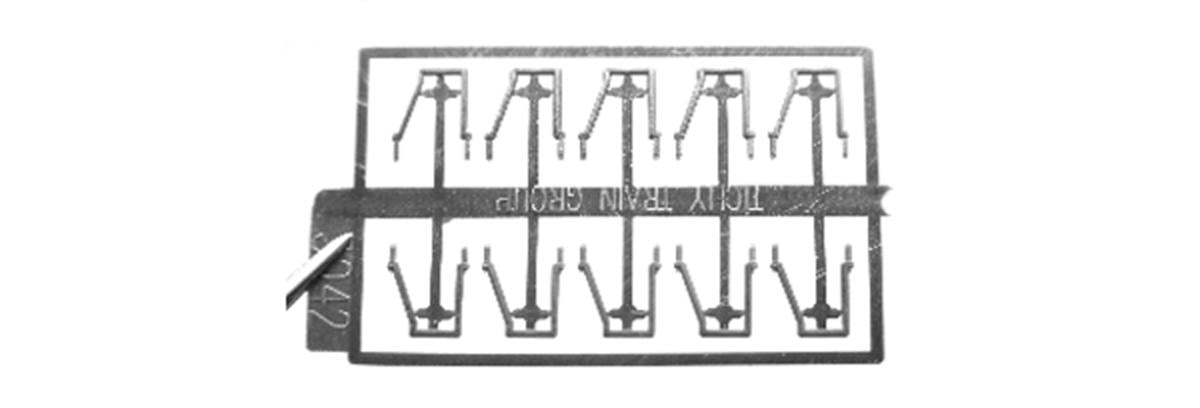 Tichy 3042 HO Angled Offset Bottom Mount Freight Car Stirrups (Pack of 10)
