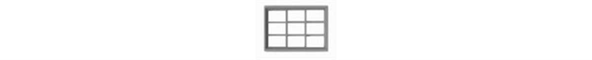 Tichy 8046 HO 52" x 34" 9-Pane Masonry Windows (12)