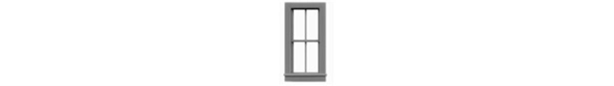 Tichy 8062 HO 24" x 56" 2/2 Double Hung Windows (Pack of 6)