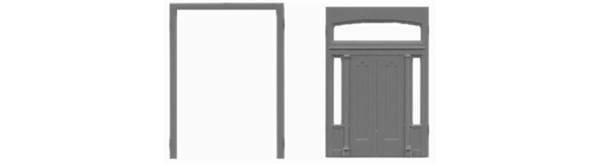 Tichy 8121 HO 89-1/2" x 130" Double Door With Sidelights And Transom (Pack of 3)