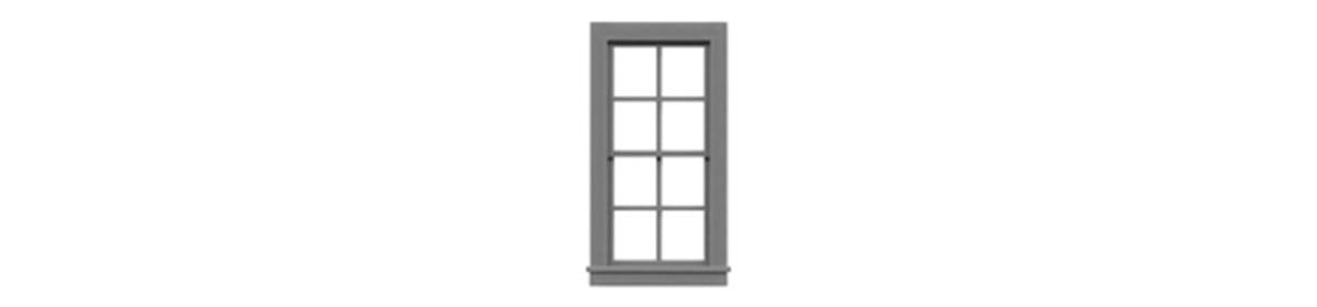 Tichy 2047 O 4/4 Double Hung Window 24" W x 51" H W/Glazing & Shades (Pack of 6)