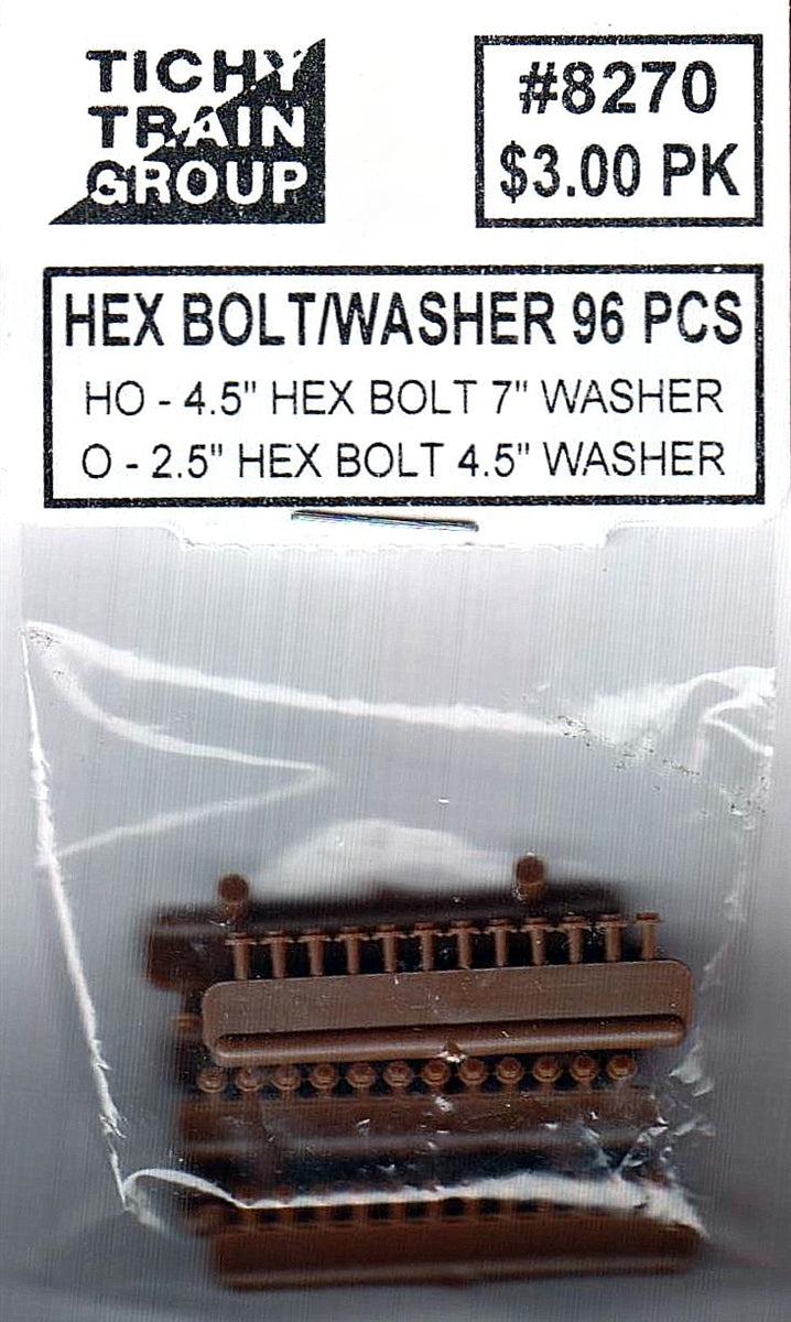 Tichy 8270 HO Hex Bolt Washer (Pack of 96)