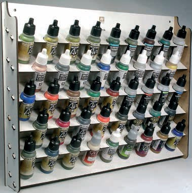 Vallejo Paint 26010 Wall Mounted Module Paint Display (Holds 43 Bottles)