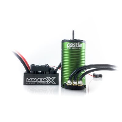 Castle Creations 010-0160-00 Mamba X SCT Sensored WP ESC + 1415-2400KV Combo