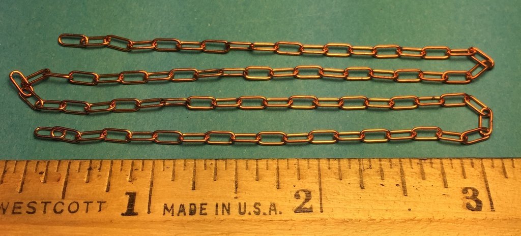 A-Line 29271 HO Tie Down Chain - Brass 6 Links Per Inch
