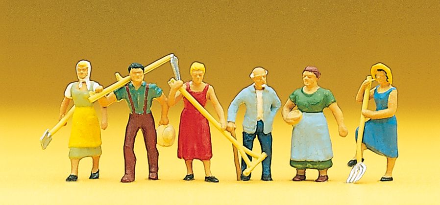 Preiser 10040 HO Farm Workers Figures (Set of 6)