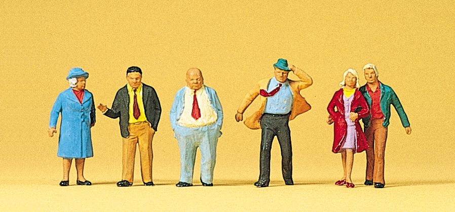 Preiser 10124 HO Standing Senior Citizens Figures (Set of 6)