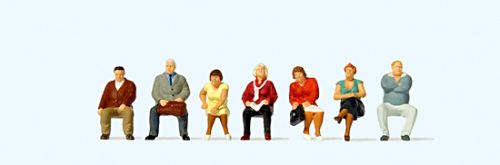 Preiser 10723 HO Seated Passengers Figures (Set of 7)