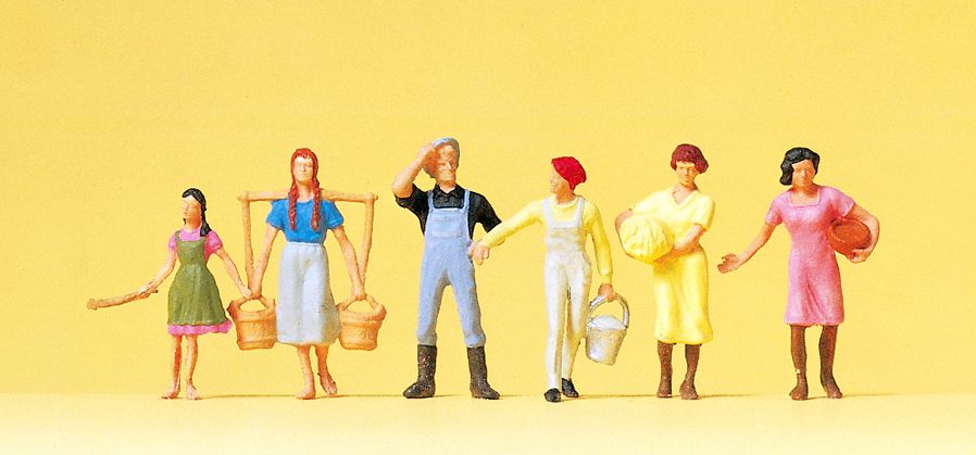 Preiser 14083 HO On the Farm Figures (Set of 6)