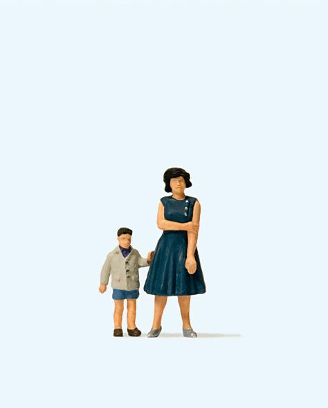 Preiser 28169 HO Standing Mother & Son Figures (Set of 2)