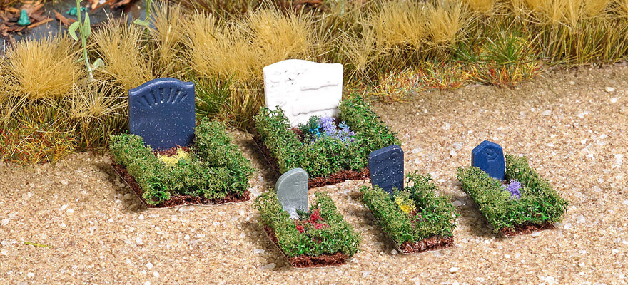 Busch 7686 HO Scene Graves & Hedges