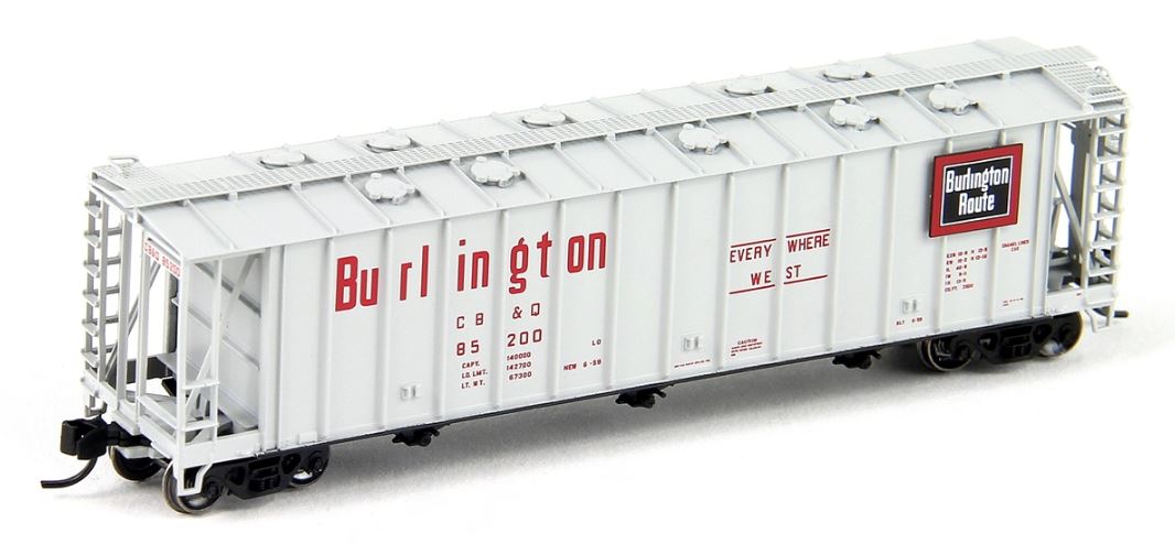 Atlas 50002898 N CB&Q 3500 Dry-Flo 3-Bay Covered Hopper Car #85200