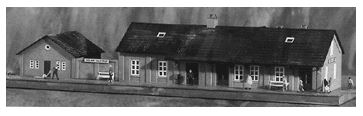 Heljan 157 HO Station 19 x 6-5/8 x 3-13/16" 47.5 x 16.5 x 9.5 cm Building Kit